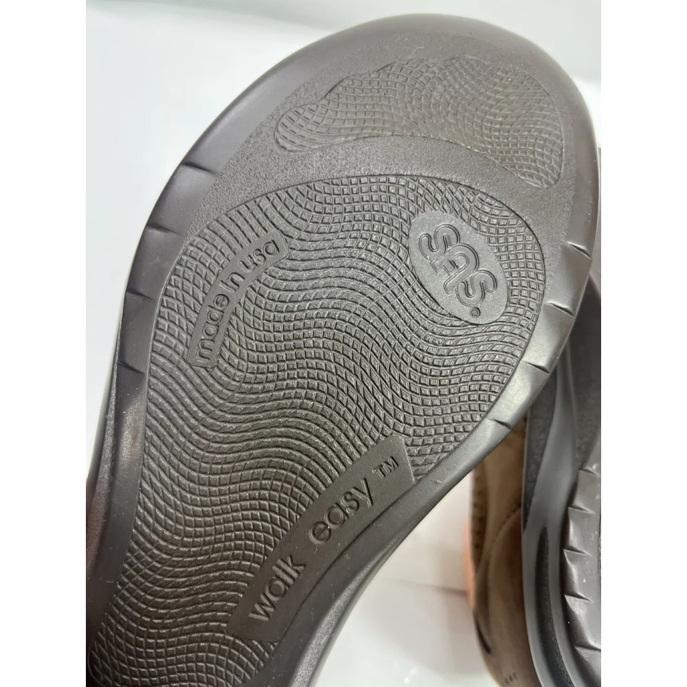 SAS Walk Easy Shoes Size 8 M Brown Nubuck Leather Comfort‎ Made USA New W/O Box